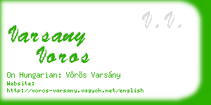 varsany voros business card